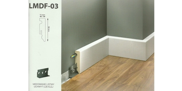 Listwa przypodłogowa Creativa LMDF-03 220 × 8,0 × 1,3 cm